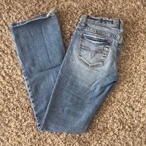 Light wash flare jeans